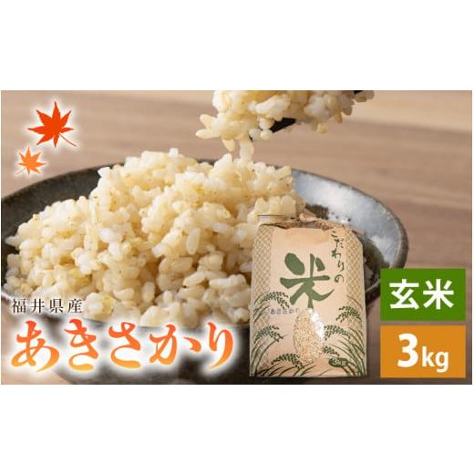 ふるさと納税 玄米 福井県 越前町 先行予約 新米 令和7年産 あきさかり 3kg 福井県産 コシヒカリ系統品種 玄米 お米 アキサカリ 3キロ 2025年11月より順次発…