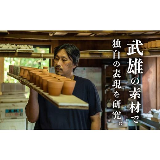 ふるさと納税 陶磁器・漆器・ガラス 佐賀県 武雄市  東馬窯 梅華皮釉カップ＆ソーサー2個セット UCI004 焼き物 やきもの 器の画像