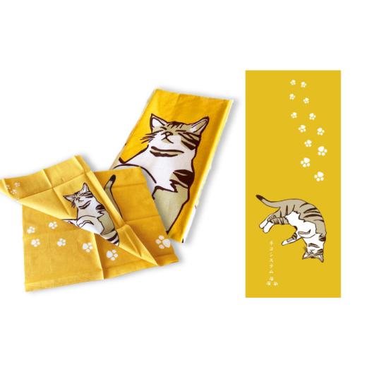 ふるさと納税 ファッション 大阪府 高槻市  猫グッズ ネコのかわいい手ぬぐい４点＋エコバック２点 猫 贈答 ギフト 取り寄せ 大阪 大阪府高槻市／ネコシステム…の画像