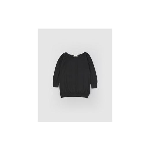 ふるさと納税 服 女 山梨県 市川三郷町 レディス ウールシルクインナー ボートネック 七分袖(Lサイズ)ブラック 5839-9675 ブラック