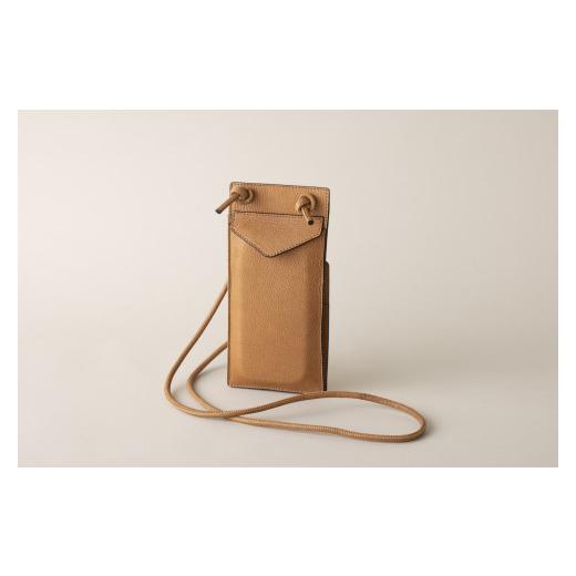 ふるさと納税 カバン 長野県 長野市 J0768 -01 ENVELOPE(長野市産 野生鹿革のカードウォレット スマホケース) BK(ブラック) BK(ブラック)