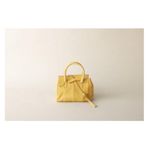 ふるさと納税 カバン 長野県 長野市 J0764-03 OBI MINI YBイエローベージュ(革のカシミヤ 長野市産 野生鹿革バッグ) YBイエローベージュ