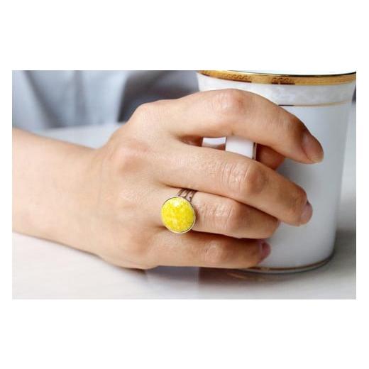 ふるさと納税 陶磁器・漆器・ガラス 愛知県 名古屋市 色:黄透 尾張七宝窯元 加藤七宝製作所 丸リング 色:黄透