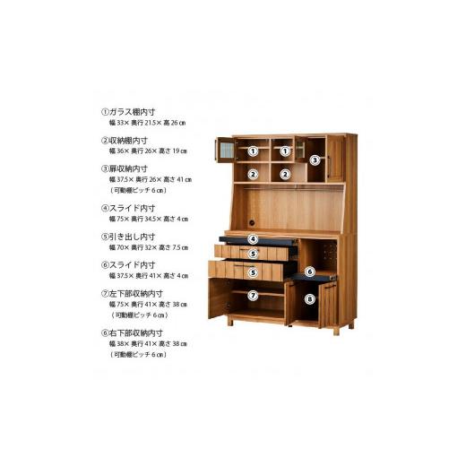 ふるさと納税 家具 収納家具 福岡県 大川市  Jyenero／ジェネロ 幅120cmダイニングボード 大容量の収納と部屋に合わせやすいデザイン_3