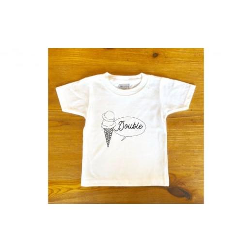 ふるさと納税 神奈川県 逗子市 2人兄弟姉妹でおそろい／アイスクリーム Sigle×Double プリント／ Tシャツ2枚組ギフトセット【出産祝い・誕生日・ギフト・プレ… 