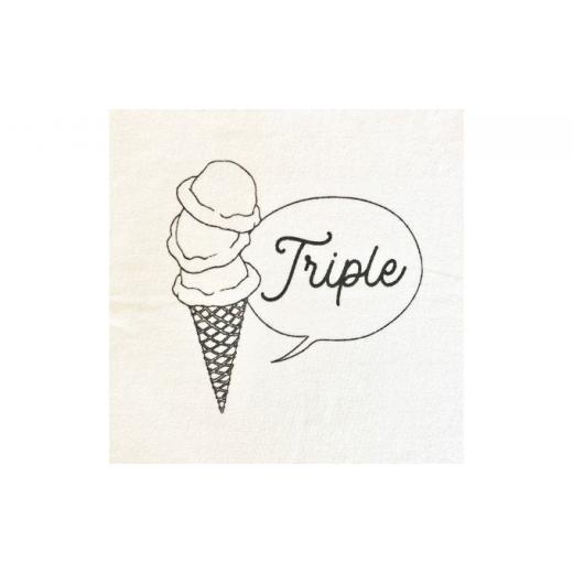 ふるさと納税 神奈川県 逗子市 3人兄弟姉妹でおそろい/アイスクリーム Sigle×Double×Triple プリント/ Tシャツ3枚組ギフトセット【出産祝い・誕生日・ギフト… 