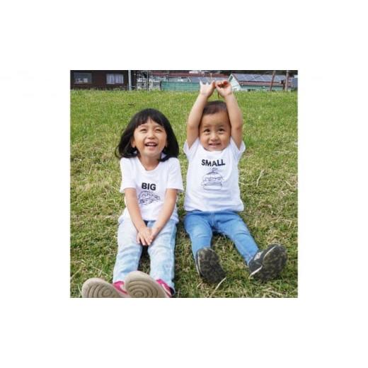 ふるさと納税 服 子ども 神奈川県 逗子市 2人兄弟姉妹でおそろい/ハンバーガー SMALL×BIG プリント/ Tシャツ2枚組ギフトセット 出産祝い・誕生日・ギフト・…