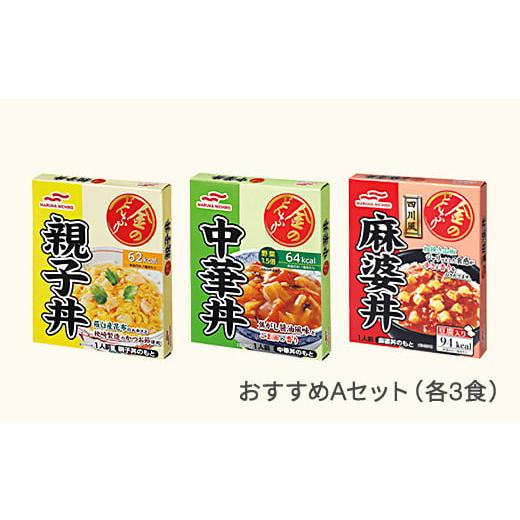 ふるさと納税 加工品等 レトルト 山形県 村山市 マルハニチロ 金のどんぶり レトルト おすすめAセット 計9個 ku-rts1x9 おすすめAセット(親子丼、中華丼、麻婆…