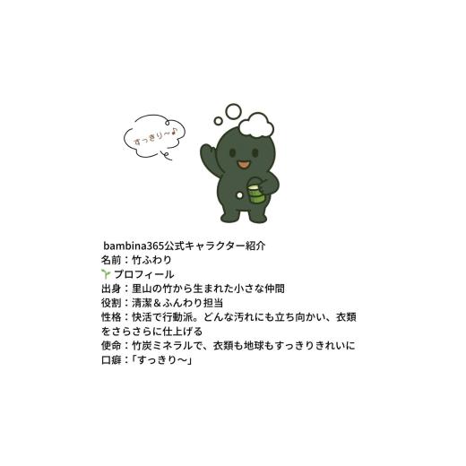 ふるさと納税 雑貨・日用品 山口県 宇部市 洗剤 bambina 竹ふわり 竹炭ミネラル 洗濯洗剤 1000ml×２本 ポンプ付き 定期便（6カ月お届け） 洗剤 せんざい セン…の画像