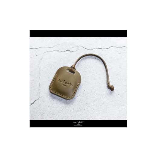 ふるさと納税 小物 福岡県 大川市 maf pinto (マフ ピント) air tag ケース カバー スクエア 保護 オリーブ レザー 本革 日本製 オリーブ