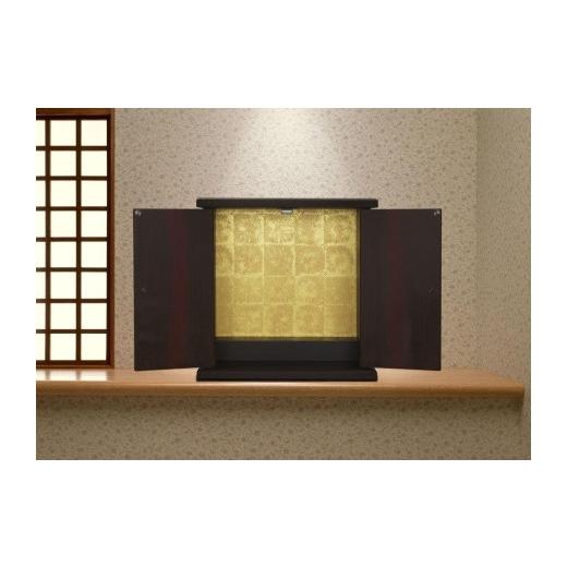 ふるさと納税 雑貨・日用品 和歌山県 海南市 タツクラフト 紀州塗り ミニ仏壇 大 黒柿 木目 Tk283の画像