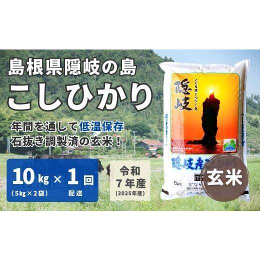 ふるさと納税 米 コシヒカリ 島根県 隠岐の島町 1705　 令和7年産 隠岐産 こしひかり 玄米 10kg（5kg×2袋）_1