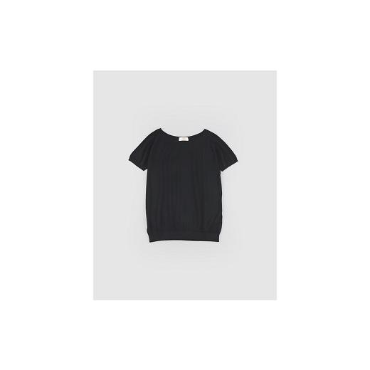 ふるさと納税 服 女 山梨県 市川三郷町 レディス　シルクインナー　ボートネック　七分袖（Lサイズ）ブラック 5839-9693 ブラックの画像