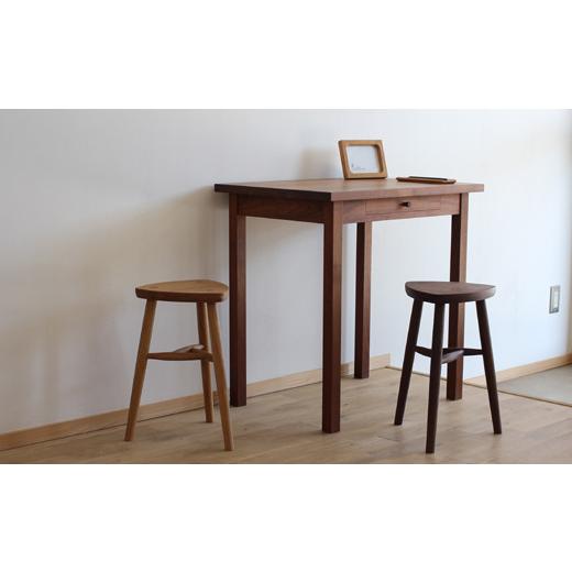 ふるさと納税 滋賀県 東近江市 AF05 木の家具 三角スツール ウォールナット材 家具工房ウノカ 