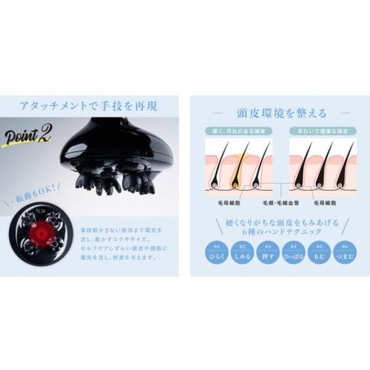 ふるさと納税 美容 茨城県 つくばみらい市 WAVEWAVE EMSスカルプヘッドスパ ヘッドスパ 自宅 ヘッドスパブラシ 頭皮ブラシ 頭皮ケア 電動 誕生日 プレゼント …の画像