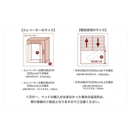 ふるさと納税 西洋手ぬぐい・寝具 栃木県 足利市 ザ・ベッド 広々としたダブル 赤いこと 152×195 脚18.5珊 赤銅色 脚付き添い人マットレス F7Z-968 脚の高さと色：脚18.5珊、…