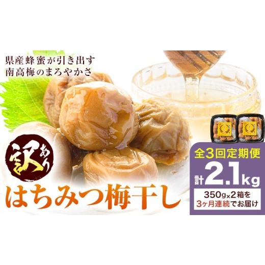 ふるさと納税 加工品等 梅干 鹿児島県 さつま町 訳あり はちみつ漬け梅干し 350g×2 定期便 連続 3回 農事組合法人 梅香丘[お申込み翌月から出荷]鹿児島県 …