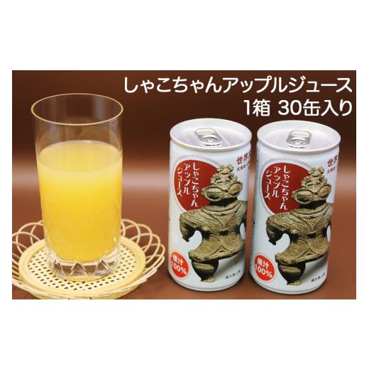 ふるさと納税 果汁飲料 りんご 青森県 つがる市 しゃこちゃんアップルジュース 1箱 30缶入り|青森産 津軽 つがる りんご リンゴ 缶ジュース 飲料 1067