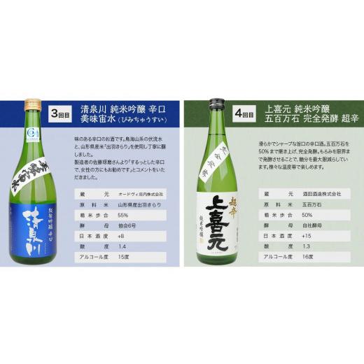 ふるさと納税 日本酒 純米大吟醸酒 円錐小体県 酒田市  5回定期便 湊酒田の地酒 ドライ配分会 720ml×1本(全5回) SE0150