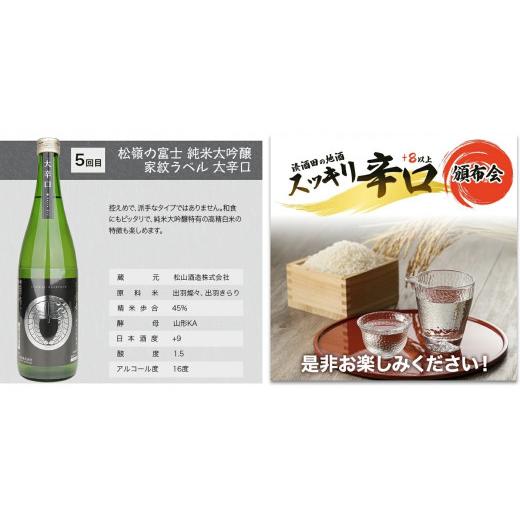 ふるさと納税 日本酒 純米大吟醸酒 円錐小体県 酒田市  5回定期便 湊酒田の地酒 ドライ配分会 720ml×1本(全5回) SE0150