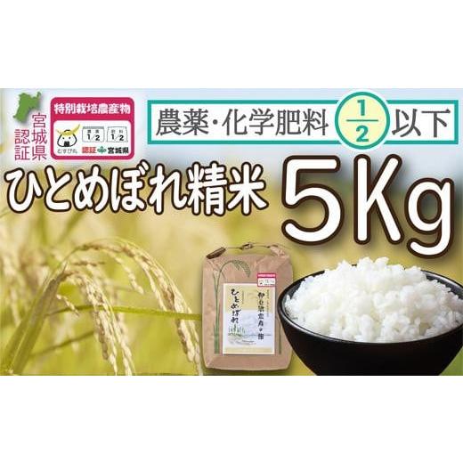 ふるさと納税 宮城県 登米市 [令和5年度産]農薬・化学肥料節減米ひとめぼれ 精米5kg