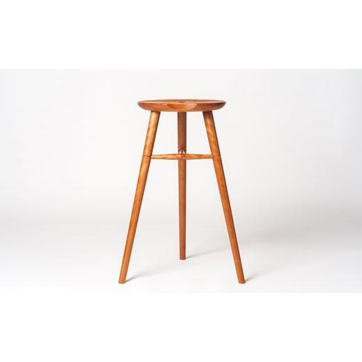 ふるさと納税 雑貨・日用品 インテリア 長野県 富士見町 木工yamagen Crescent stool[cherry] スツール 椅子 無垢 木 チェリー