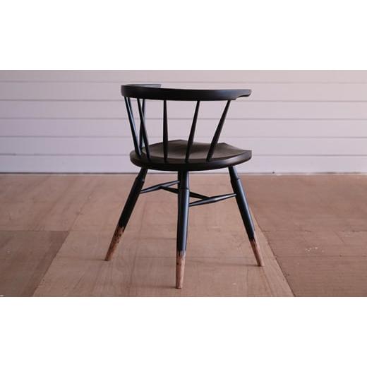 ふるさと納税 雑貨・日用品 インテリア 長野県 富士見町 木工yamagen Crescent chair[black] 椅子 無垢 木 チェリー ブラック