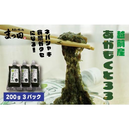 ふるさと納税 福井県 福井市 1756 あかもく ぎばさ とろろ 冷凍 200g 3パック 無添加 越前産