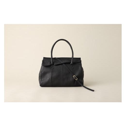 ふるさと納税 カバン 長野県 長野市 J0763-01 OBI(革のカシミヤ 長野市産 野生鹿革バッグ) BK(ブラック) BK(ブラック)