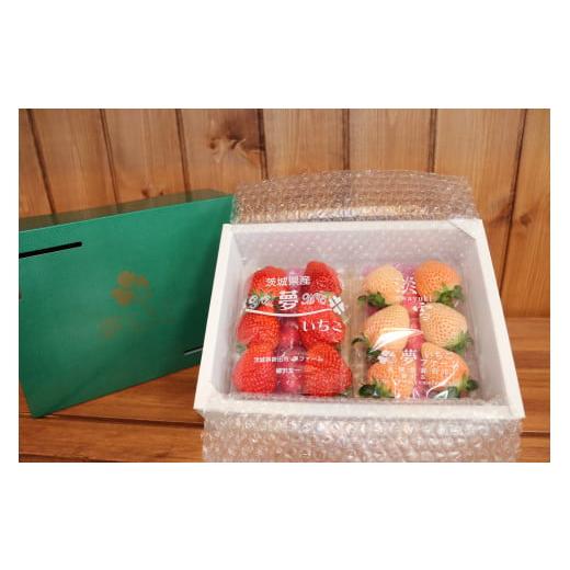 ふるさと納税 いちご 茨城県 鉾田市 1月発送 紅白いちご(とちおとめ&淡雪)2パックセット 1月発送