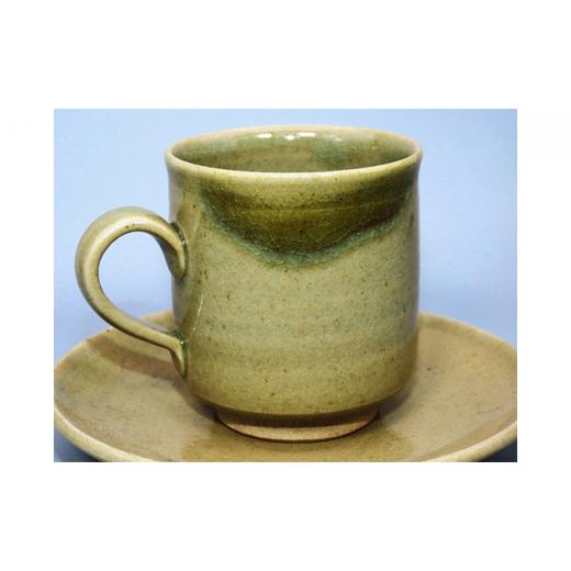 ふるさと納税 陶磁器・漆器・ガラス 岡山県 瀬戸内市 虫明焼 コーヒーカップ＆ソーサー 2個組（曙窯 作） No.5735-1333の画像