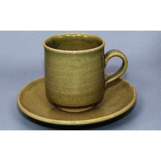 ふるさと納税 陶磁器・漆器・ガラス 岡山県 瀬戸内市 虫明焼 コーヒーカップ＆ソーサー 2個組（曙窯 作） No.5735-1333の画像