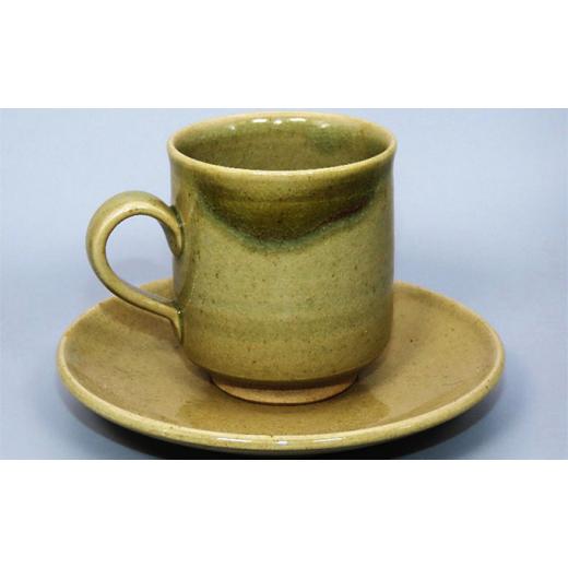 ふるさと納税 陶磁器・漆器・ガラス 岡山県 瀬戸内市 虫明焼 コーヒーカップ＆ソーサー 2個組（曙窯 作） No.5735-1333の画像