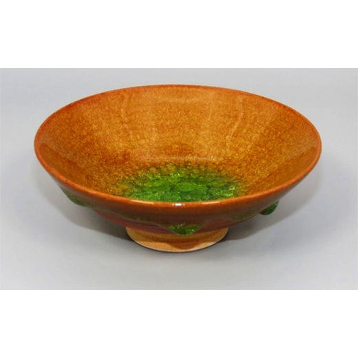 ふるさと納税 陶磁器・漆器・ガラス 岡山県 瀬戸内市 虫明焼 灰釉彩貫入盃 黄緑（黒井博史 作） No.5735-1347の画像