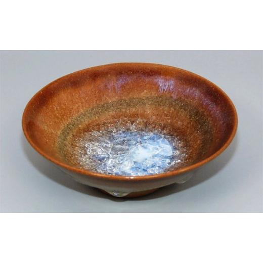 ふるさと納税 陶磁器・漆器・ガラス 岡山県 瀬戸内市 虫明焼 灰釉彩貫入盃 透明（黒井博史 作） No.5735-1350の画像