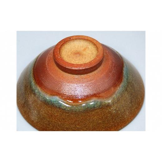 ふるさと納税 陶磁器・漆器・ガラス 岡山県 瀬戸内市 虫明焼 灰釉彩貫入盃 翡翠（黒井博史 作） No.5735-1351の画像