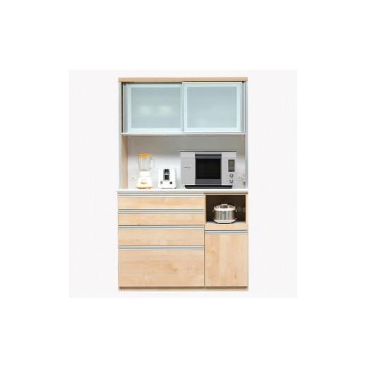 ふるさと納税 家具 収納家具 福岡県 大川市 (メープル(ナチュラル)) 開梱設置 ルピナス キッチンボード 幅120cm レンジ台 大川家具 食器棚 キッチン収納 …