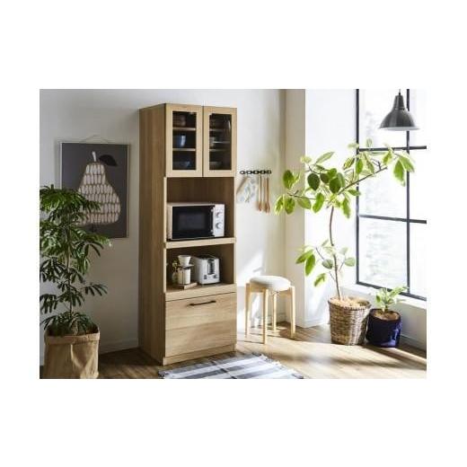 ふるさと納税 家具 収納家具 福岡県 大川市 (ブラウン) 開梱設置 紗々 キッチンボード 幅60cm レンジボード レンジ台 完成品 カップボード キッチン収納 60幅 …