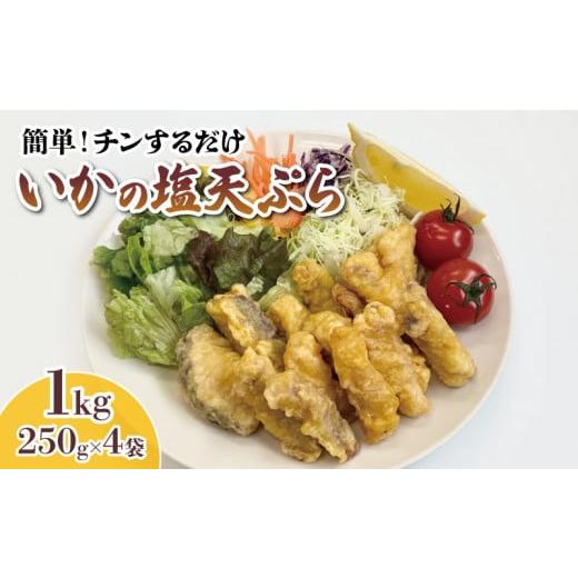 ふるさと納税 イカ 岩手県 大船渡市 揚げなくて良い イカ 塩天ぷら 1kg 250g×4袋 2026年3月〜発送 いか イカ天 いか天 海鮮 魚貝類 魚介類 惣菜 冷凍 電子レ…