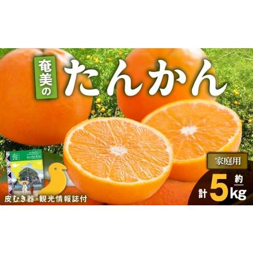 ふるさと納税 果物類 みかん 鹿児島県 奄美市 2026年先行予約 奄美のたんかん家庭用 5kg(皮むき器・観光情報誌付) A052-022-01