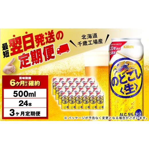 ふるさと納税 ビール 北海道 千歳市  定期便3ヶ月 キリンのどごし 生 500ml（24本） 北海道千歳工場産の画像