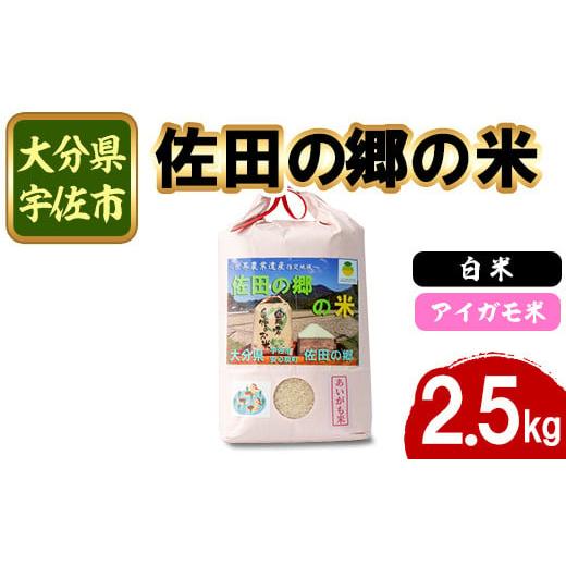 ふるさと納税 米 大分県 宇佐市 新米・令和7年産 佐田の郷の米 アイガモ米(2.5kg)お米 白米 ごはん ヒノヒカリ ひのひかり ブランド米 常温 常温保存 1117004…