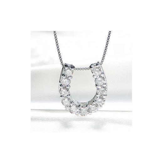 ふるさと納税 アクセサリー ペンダント 山梨県 甲府市 甲府ジュエリー Pt ダイヤ馬蹄0.30ct　PN　325717_3