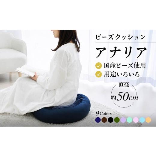 ふるさと納税 家具 群馬県 前橋市 R4-74-5 ビーズクッションアナリア(大ビーズ) スカイブルー スカイブルー