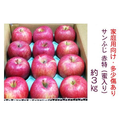 ふるさと納税 りんご 青森県 つがる市 家庭用向け・多少傷あり サンふじ りんご 赤特(蜜入り) 約3kg(12玉)|青森産 つがる 津軽 リンゴ 林檎 果物 フルーツ …