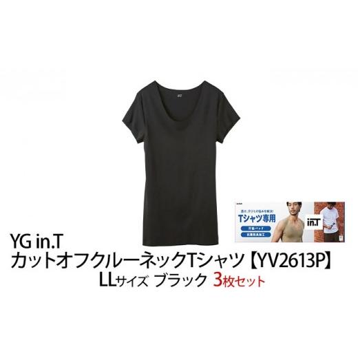 ふるさと納税 服 男 京都府 宮津市 グンゼ YG in.T カットオフクルーネックTシャツ YV2613P LLサイズ ブラック3枚セット GUNZE myz01 myz11