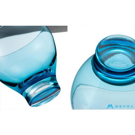 ふるさと納税 雑貨・日用品 グラス 北海道 小樽市 DW004 藤巻百貨店 深川硝子工芸／国産クリスタルグラス「GOKAN」Fujimaki Blue（OWAN）の画像