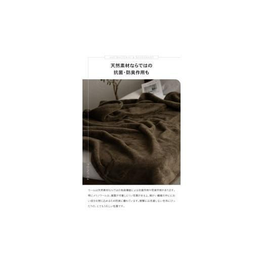 ふるさと納税 タオル・寝具 毛布 大阪府 泉大津市  ナチュラルホワイト 日本製 ウール毛布 メリノウール シングルサイズ 140×200cm｜ふんわり 防臭 保温 通気…の画像