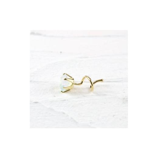 ふるさと納税 アクセサリー ピアス 山梨県 昭和町  18金 ピアス k18 オパール キャッチのいらないピアス つけっぱなし ゴールド 10月誕生石 ペア イエローゴー…の画像