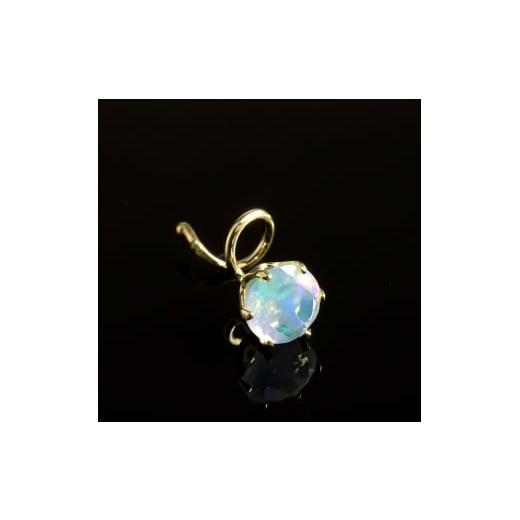 ふるさと納税 アクセサリー ピアス 山梨県 昭和町  18金 ピアス k18 オパール キャッチのいらないピアス つけっぱなし ゴールド 10月誕生石 ペア イエローゴー…の画像